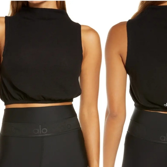 ALO Yoga Tops - Alo Yoga Knit Funnel Neck Tank Size S